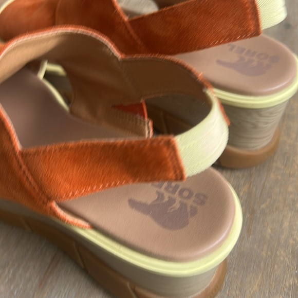 Sorel Joanie III Desert Sun Suede Wedge Platform Comfort Sling Back Sandals - Picture 16 of 17